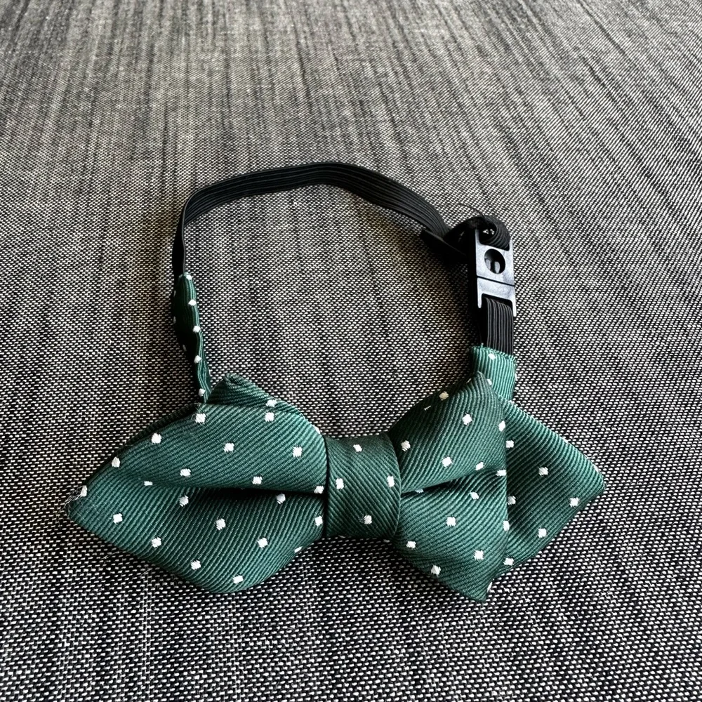 Green Polka Dot Bow Tie